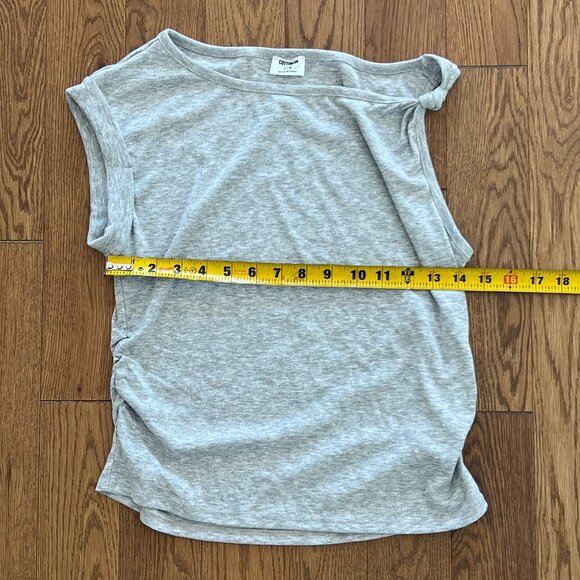 NWOT Cotton On Marlow Twist Shoulder Top Gray Asymmetric Neck Women’s Size L - Picture 5 of 9